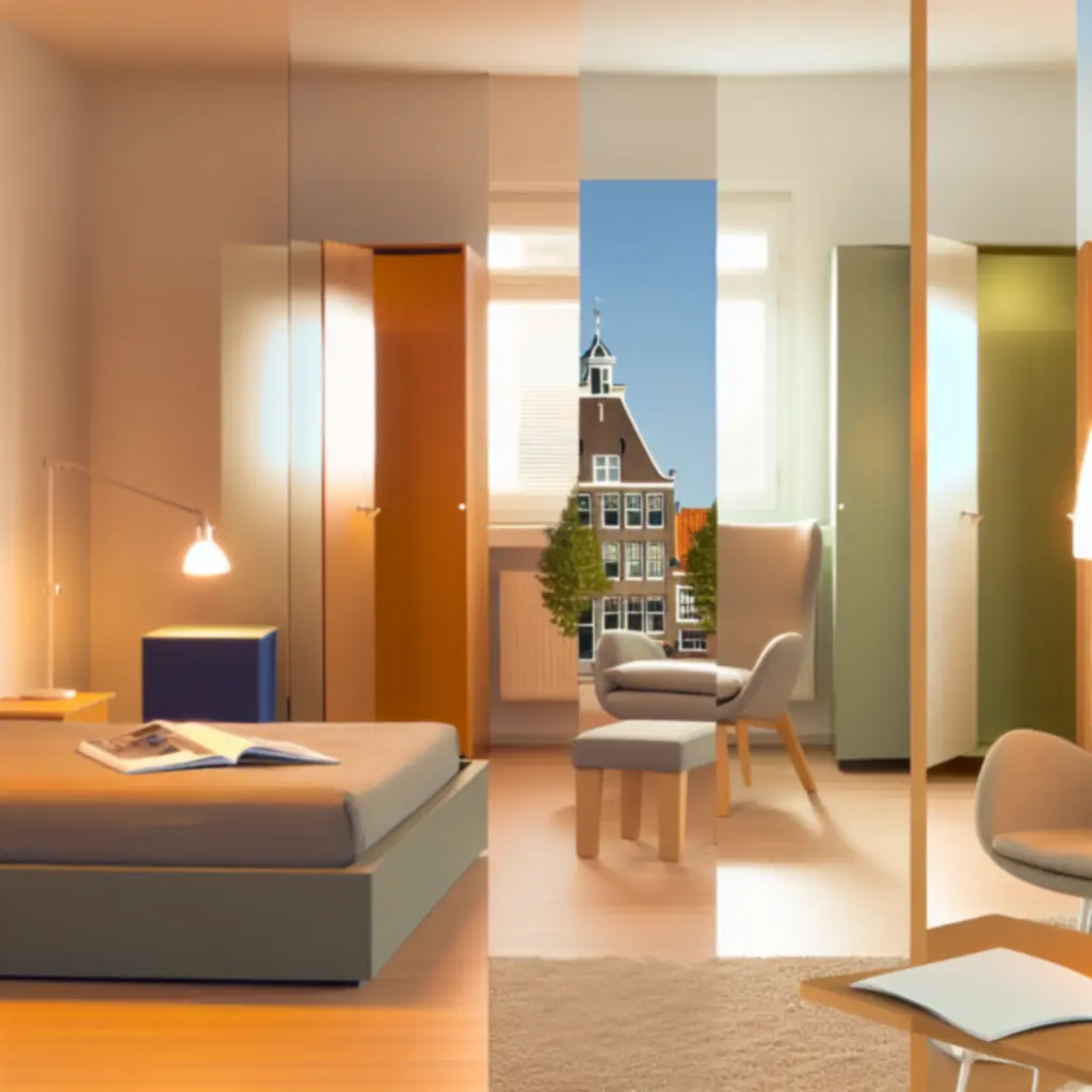 Meubelopstelling en indelingsplan voor een moderne slaapkamer